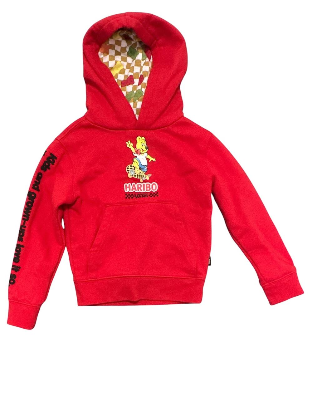 Vans x Haribo Hoodie Red Gummy Bear Graphic Pullover Kids Toddler 2T Unisex